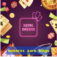 numeros para bingo de 1 a 90